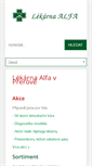 Mobile Screenshot of lekarna-alfa.cz